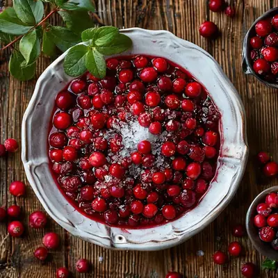 Брусника, протёртая с сахаром