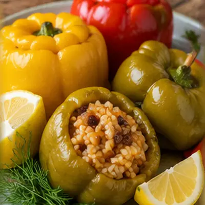 Долма из перцев с рисом по-турецки