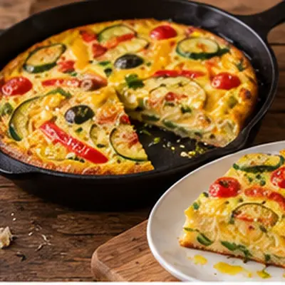 Фриттата с овощами и сыром