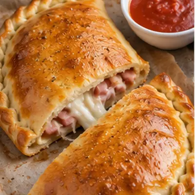 Кальцоне с ветчиной и сыром
