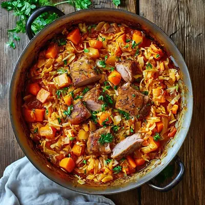 Капуста тушёная с мясом