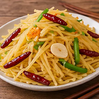 Картофель соломкой по-китайски, кисло-острый