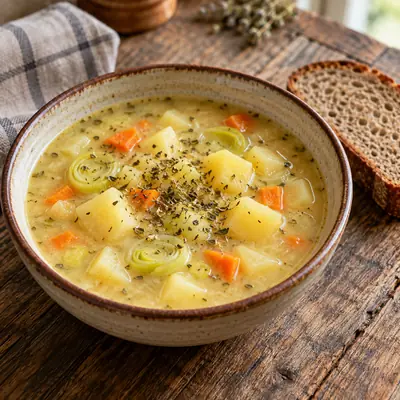 Картофельный суп с майораном
