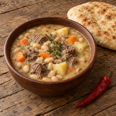 Кхеш (фасолевый суп с говядиной и чабрецом)