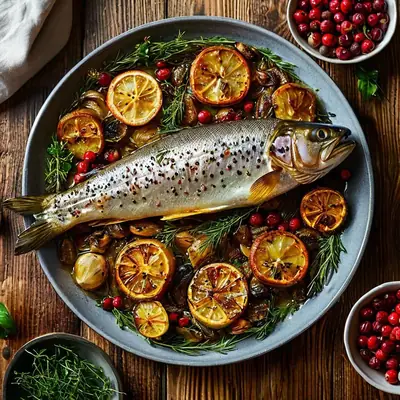 Кумжа, запечённая целиком