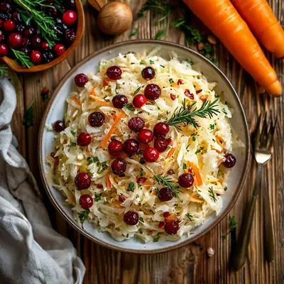 Квашеная капуста с клюквой