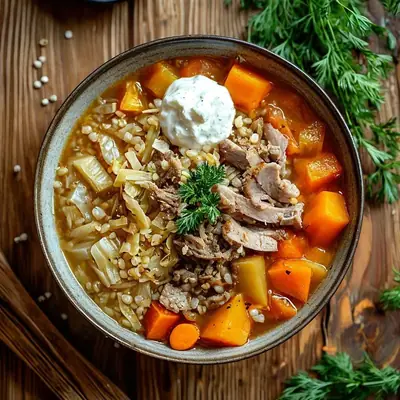 Мордовские щи с пшеном
