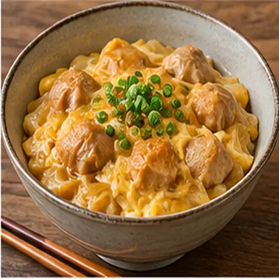 Оякодон — рис с курицей и яйцом