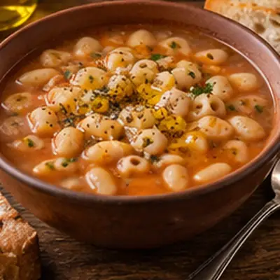 Паста э фаджоли — суп с фасолью и макаронами
