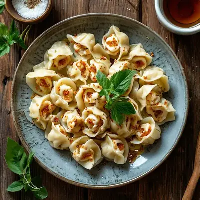 Пельмени с кальмаром