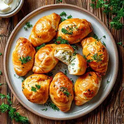 Пирожки с яйцом и зелёным луком