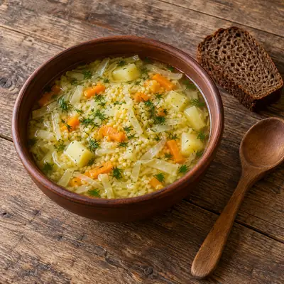 Постная яшка с капустой и пшеном