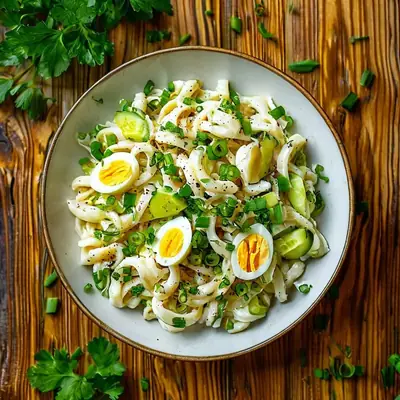 Салат из кальмаров с яйцом и огурцом