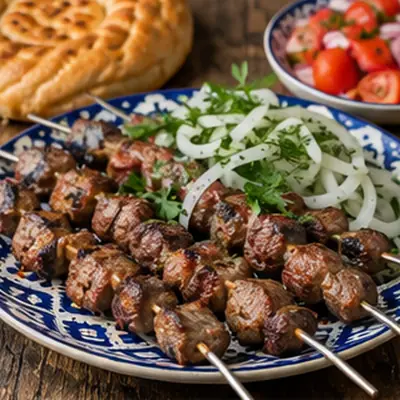Шашлык из баранины по-узбекски