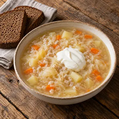 Шыд с квашеной капустой и перловкой