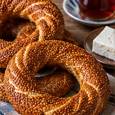 Симит — турецкий бублик с кунжутом