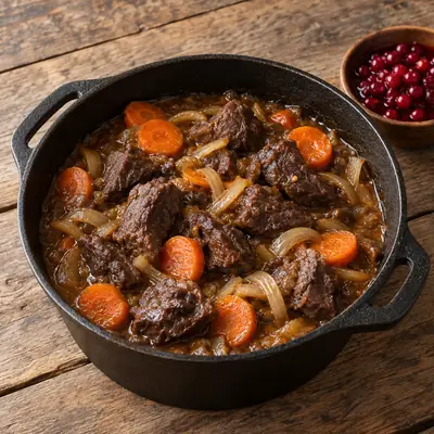 Тушёная лосятина по-коми