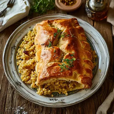Вепсская кулебяка с рыбой и пшеном