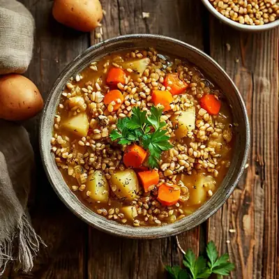 Ячменная похлёбка с картофелем