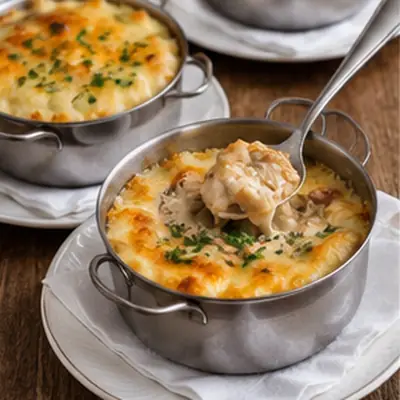 Жюльен с курицей и шампиньонами